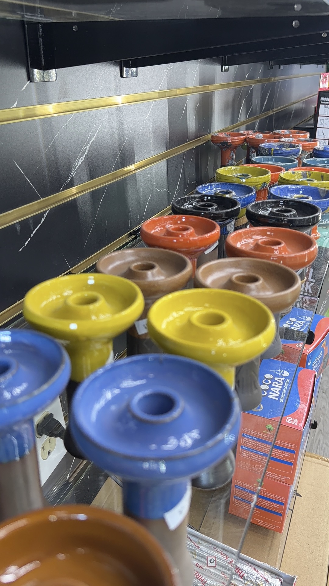 Colorful ceramic hookah bowls