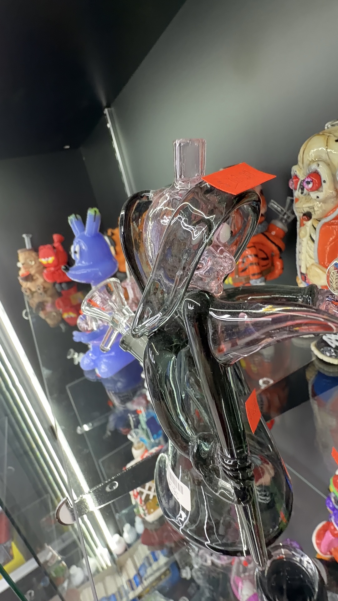 Artistic glass piece closeup